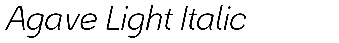 Agave Light Italic